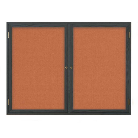 United Visual Products Open Faced Traditional Rounded Corkboard UV643ARC-SATIN-ULTMAR